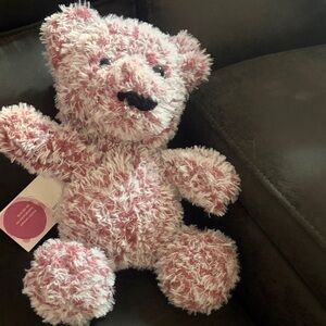 Red and White Fuzzy Teddy Bear